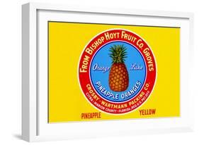 Orange Lake Pineapple Oranges-null-Framed Art Print