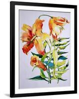 Orange Lilies 1,1985-Joan Thewsey-Framed Giclee Print