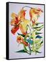 Orange Lilies 1,1985-Joan Thewsey-Framed Stretched Canvas