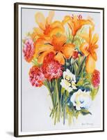 Orange Lilies,Gardenias and Carnations 2006-Joan Thewsey-Framed Premium Giclee Print