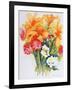 Orange Lilies,Gardenias and Carnations 2006-Joan Thewsey-Framed Giclee Print