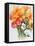 Orange Lilies,Gardenias and Carnations 2006-Joan Thewsey-Framed Stretched Canvas