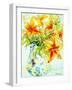 Orange Lilies in a Japanese Vase, 2000-Joan Thewsey-Framed Giclee Print