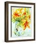 Orange Lilies in a Japanese Vase, 2000-Joan Thewsey-Framed Premium Giclee Print