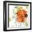 Orange Liquid Flower-Jan Weiss-Framed Art Print