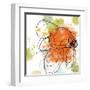 Orange Liquid Flower-Jan Weiss-Framed Art Print