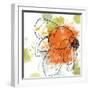 Orange Liquid Flower-Jan Weiss-Framed Art Print