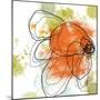 Orange Liquid Flower-Jan Weiss-Mounted Art Print