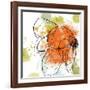 Orange Liquid Flower-Jan Weiss-Framed Art Print