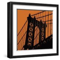 Orange Manhattan-Erin Clark-Framed Giclee Print