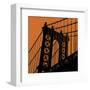 Orange Manhattan-Erin Clark-Framed Art Print