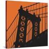 Orange Manhattan-Erin Clark-Stretched Canvas