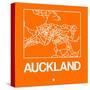 Orange Map of Auckland-NaxArt-Stretched Canvas