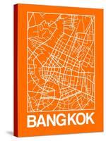 Orange Map of Bangkok-NaxArt-Stretched Canvas