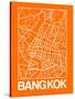Orange Map of Bangkok-NaxArt-Stretched Canvas
