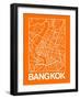 Orange Map of Bangkok-NaxArt-Framed Art Print