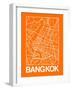 Orange Map of Bangkok-NaxArt-Framed Art Print