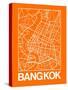 Orange Map of Bangkok-NaxArt-Stretched Canvas