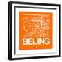 Orange Map of Beijing-NaxArt-Framed Premium Giclee Print