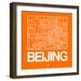 Orange Map of Beijing-NaxArt-Framed Premium Giclee Print