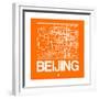 Orange Map of Beijing-NaxArt-Framed Premium Giclee Print