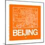 Orange Map of Beijing-NaxArt-Mounted Premium Giclee Print