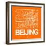 Orange Map of Beijing-NaxArt-Framed Art Print