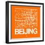 Orange Map of Beijing-NaxArt-Framed Art Print