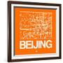 Orange Map of Beijing-NaxArt-Framed Art Print