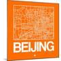 Orange Map of Beijing-NaxArt-Mounted Art Print