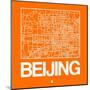 Orange Map of Beijing-NaxArt-Mounted Art Print