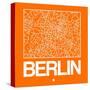 Orange Map of Berlin-NaxArt-Stretched Canvas