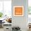 Orange Map of Berlin-NaxArt-Framed Art Print displayed on a wall