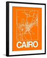 Orange Map of Cairo-NaxArt-Framed Art Print