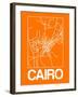 Orange Map of Cairo-NaxArt-Framed Art Print