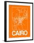 Orange Map of Cairo-NaxArt-Framed Art Print