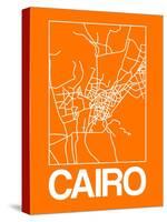 Orange Map of Cairo-NaxArt-Stretched Canvas