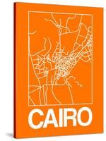 Orange Map of Cairo-NaxArt-Stretched Canvas