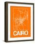 Orange Map of Cairo-NaxArt-Framed Art Print