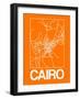 Orange Map of Cairo-NaxArt-Framed Art Print