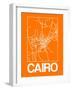 Orange Map of Cairo-NaxArt-Framed Art Print