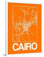 Orange Map of Cairo-NaxArt-Framed Art Print