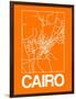 Orange Map of Cairo-NaxArt-Framed Art Print