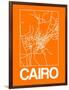 Orange Map of Cairo-NaxArt-Framed Art Print