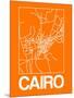Orange Map of Cairo-NaxArt-Mounted Art Print