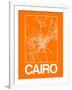 Orange Map of Cairo-NaxArt-Framed Art Print