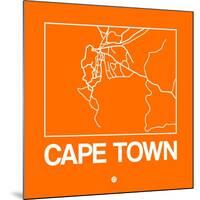 Orange Map of Cape Town-NaxArt-Mounted Art Print