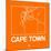 Orange Map of Cape Town-NaxArt-Mounted Art Print