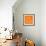 Orange Map of Copenhagen-NaxArt-Framed Art Print displayed on a wall