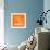 Orange Map of Geneva-NaxArt-Framed Art Print displayed on a wall